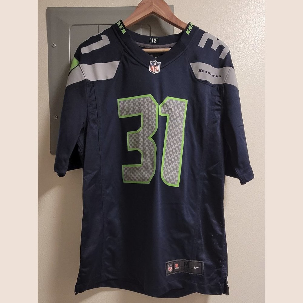 Seahawks NFL M Kam Chancellor NO. 31 Jersey Navy Blue